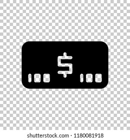 Money voutcher. USD Card icon. On transparent background.