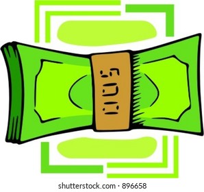 Ilustración de Money Wad.Vector