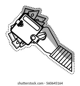 Money wallet accesorie icon vector illustration graphic design