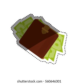 Money wallet accesorie icon vector illustration graphic design