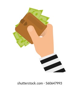Money wallet accesorie icon vector illustration graphic design
