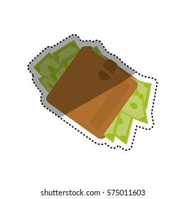 Money wallet accesorie icon vector illustration graphic design