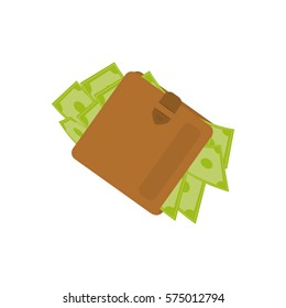 Money wallet accesorie icon vector illustration graphic design