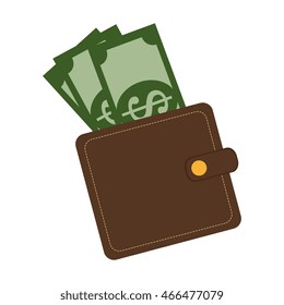 money wallet and business,isolated flat icon design