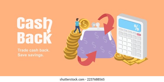 Money wallet with cash and gold coins. Business financial investment. Trade cash back. Save savings. 