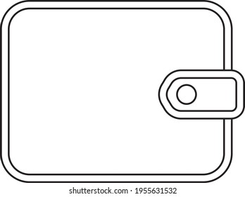 Money wallet. Wallet drawing. Flat design. Circuit.
