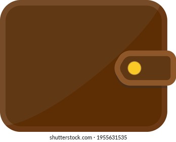 Moneda de dinero. Dibujo de cartera. Diseño plano. Circuito.