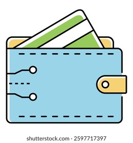 Money Wallet and Financial Security Vector ICon Design
