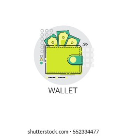 Money Wallet Icon Business Investment Online Banking Vector Illustration