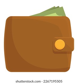 Money wallet icon cartoon vector. Taxi call. Driver service