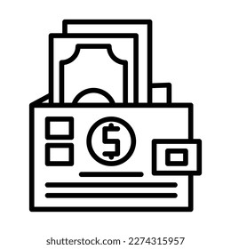 Money Wallet Icon Design For Personal And Commercial use
