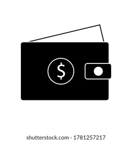 Money Wallet Icon Flat Graphic Design