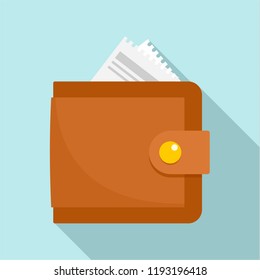 Money wallet icon. Flat illustration of money wallet vector icon for web design