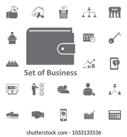 money wallet icon. Simple element illustration. Business icons universal for web and mobile on white background