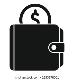 Money wallet icon simple vector. Charity donate. Giving heart
