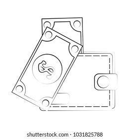 Money wallet isolated