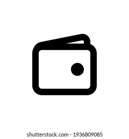 Money wallet, line web or mobile interface vector icon. Isolated on white background. Sign for your web site design, logo, app, UI.