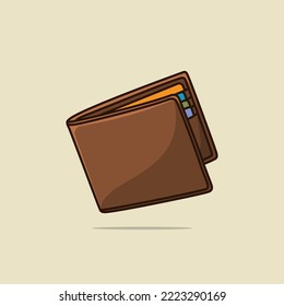 Moneda de dinero. Ganancias y ahorros modernos. El dinero electrónico se emite en una cartera de cuero. Diseño plano de ilustración vectorial. Aislado sobre un fondo claro.