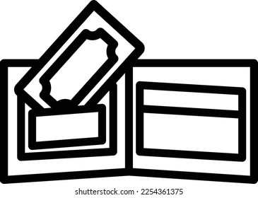 Money wallet  Vector Icon which is suitable for commercial work and easily modify or edit it

