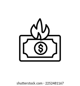 Money Waste icon in vector. Logotype