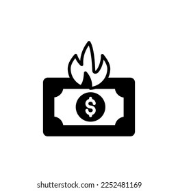 Money Waste icon in vector. Logotype