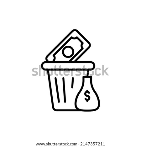 Money Waste icon in vector. logotype