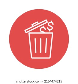 Money waste Isolated Vector icon which can easily modify or edit

