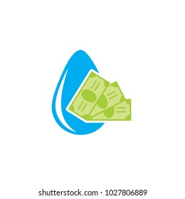 Money Water Logo Icon Design