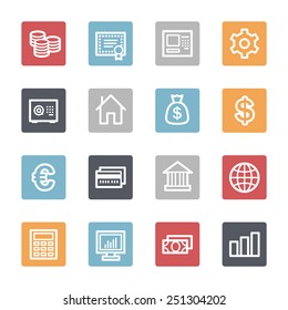Web-Symbole für Geld