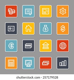 Web-Symbole für Geld