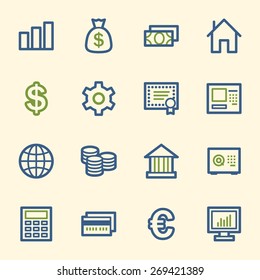 Web-Symbole für Geld