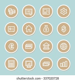 Web-Symbole für Geld