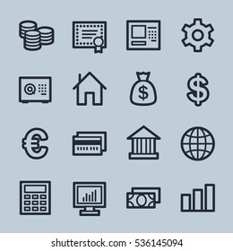 Iconos Web de dinero