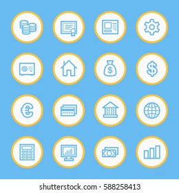 Web-Symbole für Geld