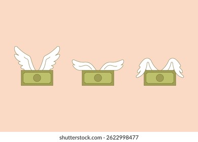 money with wings, for concept of money runs out
