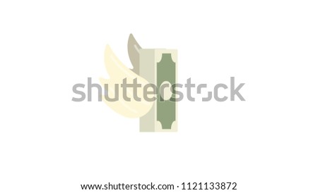 Money Wings Insolated Illustration Stock Vector Royalty Free - money with wings insolated illustration