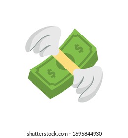 Money with wings vector Logo | Cash with wings | money Flying