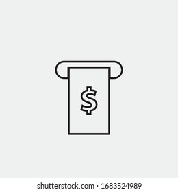 retirada de dinero en el icono del vector ATM
