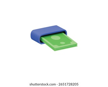 money withdrawal icon 3d illustration render