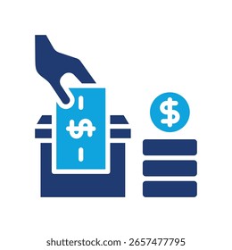 Money-Entnahme-Symbol flache Vektorgrafik