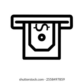 money withdrawal icon vector on white background. withdraw icon