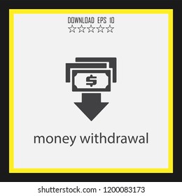 money withdrawal   vector icon
