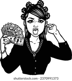 money
 woman
 business
 cash
 female
 young
 happy
 adult
 attractive
 success
 girl
 person
 background
 isolated
 Hustler
Hustling
Bragging
Dollar
 beautiful
 investment
 hand
 portrait
 finance