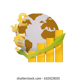Money of world icon vector illustration graphic design