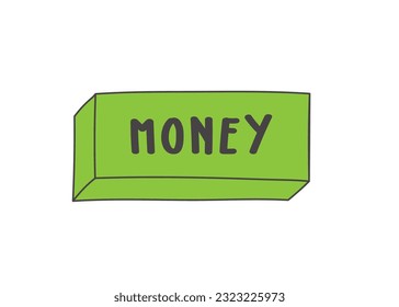 "Money" wrote in a modern computer key. Wealth Concept. Vecotr illustration template.