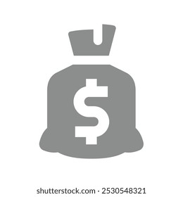 Moneybag with dollar sign. Money sack or bag vector icon.