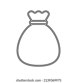 Moneybag icon in line style