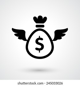 Moneybag icon vector