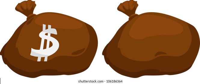 Moneybag isolated vector