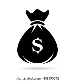 Moneybag vector sign vector illustration isolated on white background